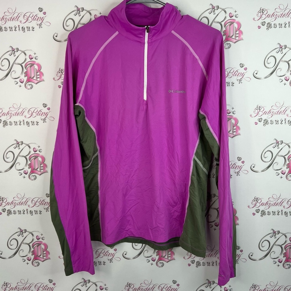 Columbia sweater omni freeze zero wick evap bright Magenta Quarter-Zip Pullover
